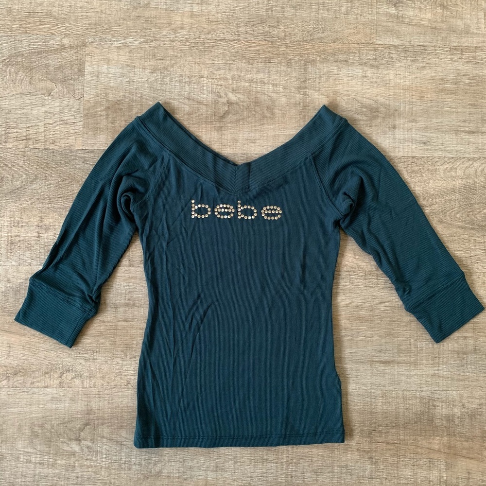 BEBE Swarovski Logo Tee😍😍